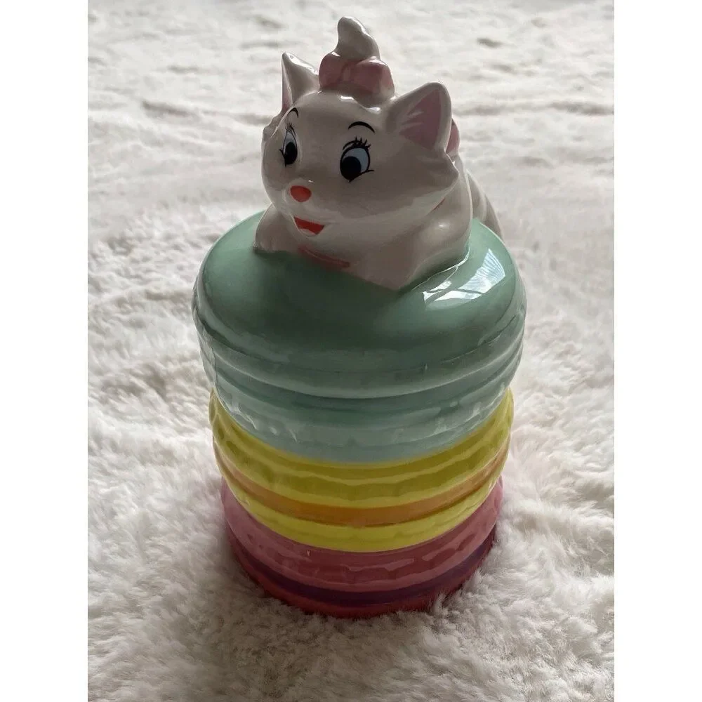 Disney Aristocats Marie Cat Macaroon Ceramic Cookie‎ Jar Canister NEW